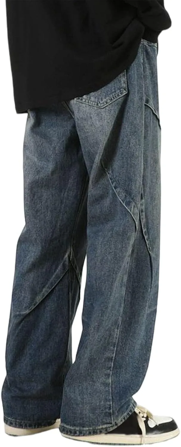 2025 Men's Summer Thin Straight Leg Denim Loose Cargo Pants