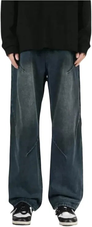 2025 Men's Summer Thin Straight Leg Denim Loose Cargo Pants