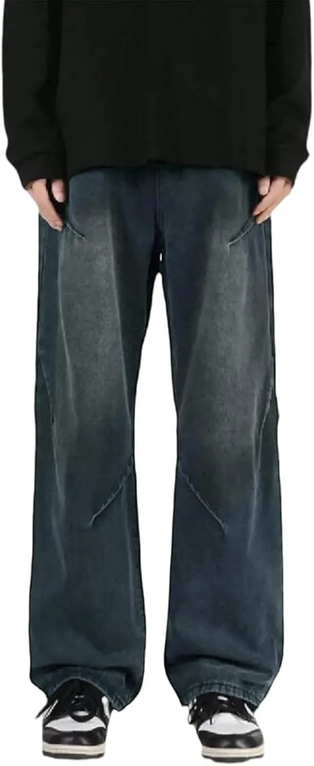 2025 Men's Summer Thin Straight Leg Denim Loose Cargo Pants