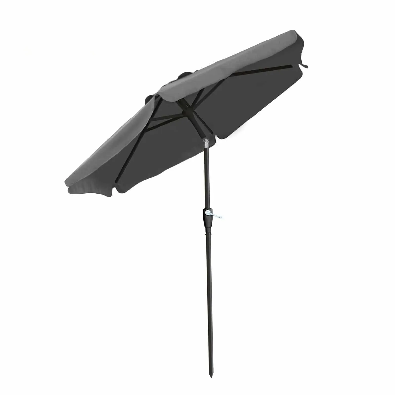 2.4m Garden Parasol Sun Shade with Crank LIft and Tilt Function