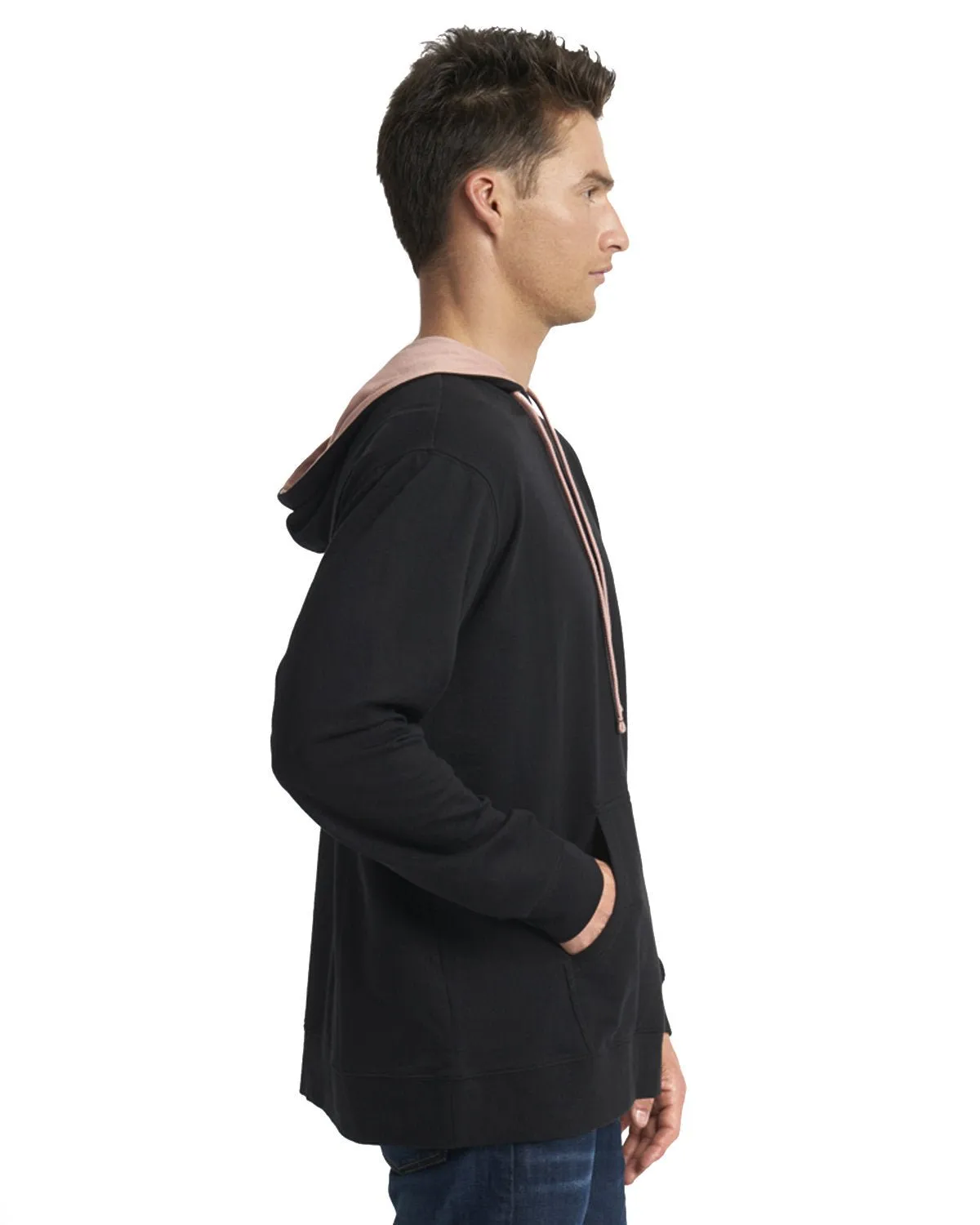 9301-Next Level Apparel-BLACK/ DESRT PNK