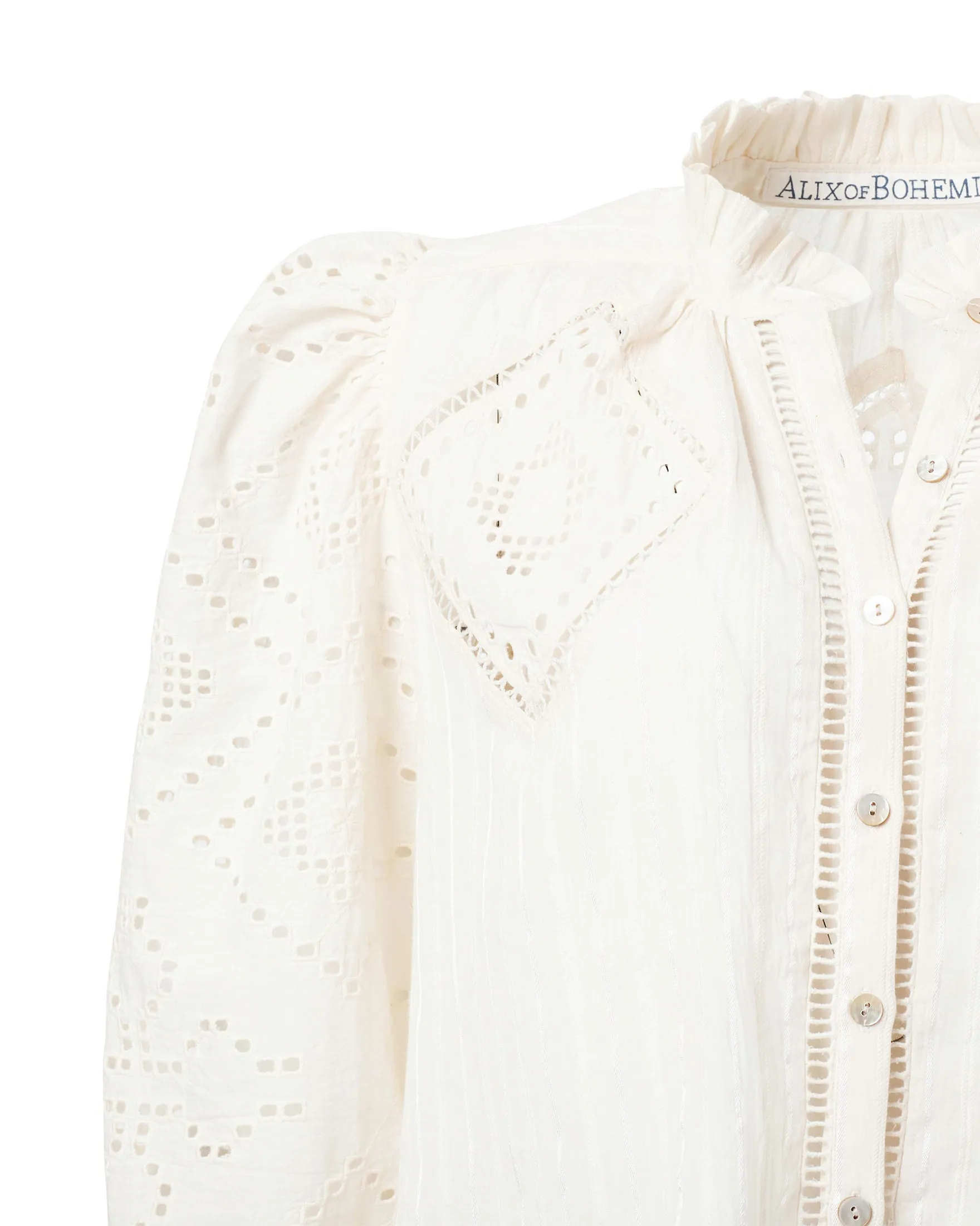 Alix of Bohemia Annabel shirt ivory pearl