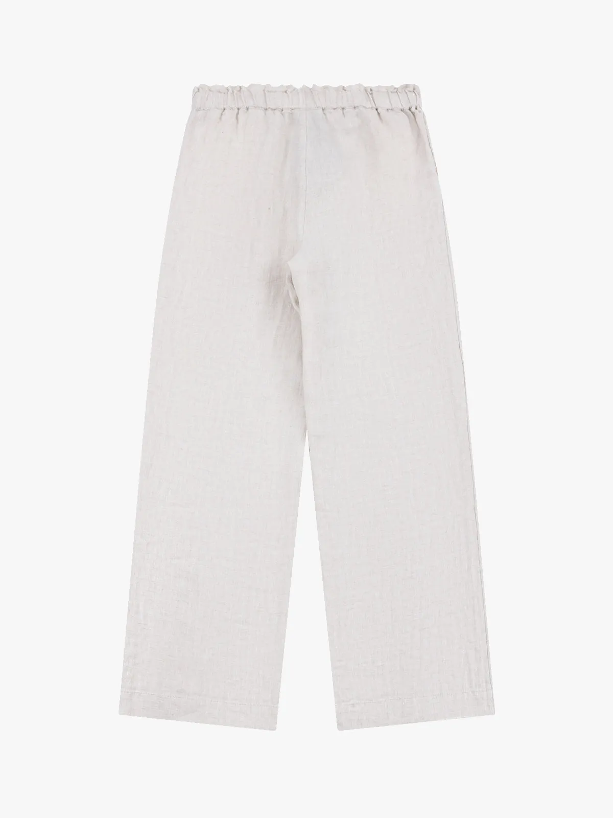 ASOBIO Mid-Rise Loose Straight Linen Pants