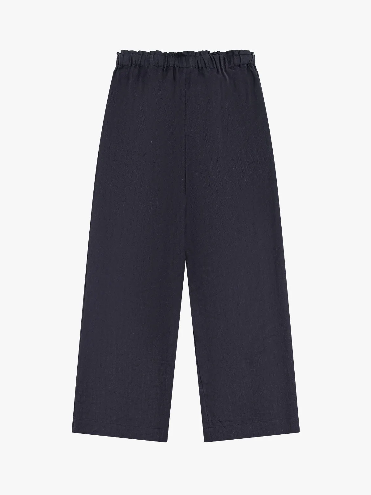 ASOBIO Mid-Rise Loose Straight Linen Pants