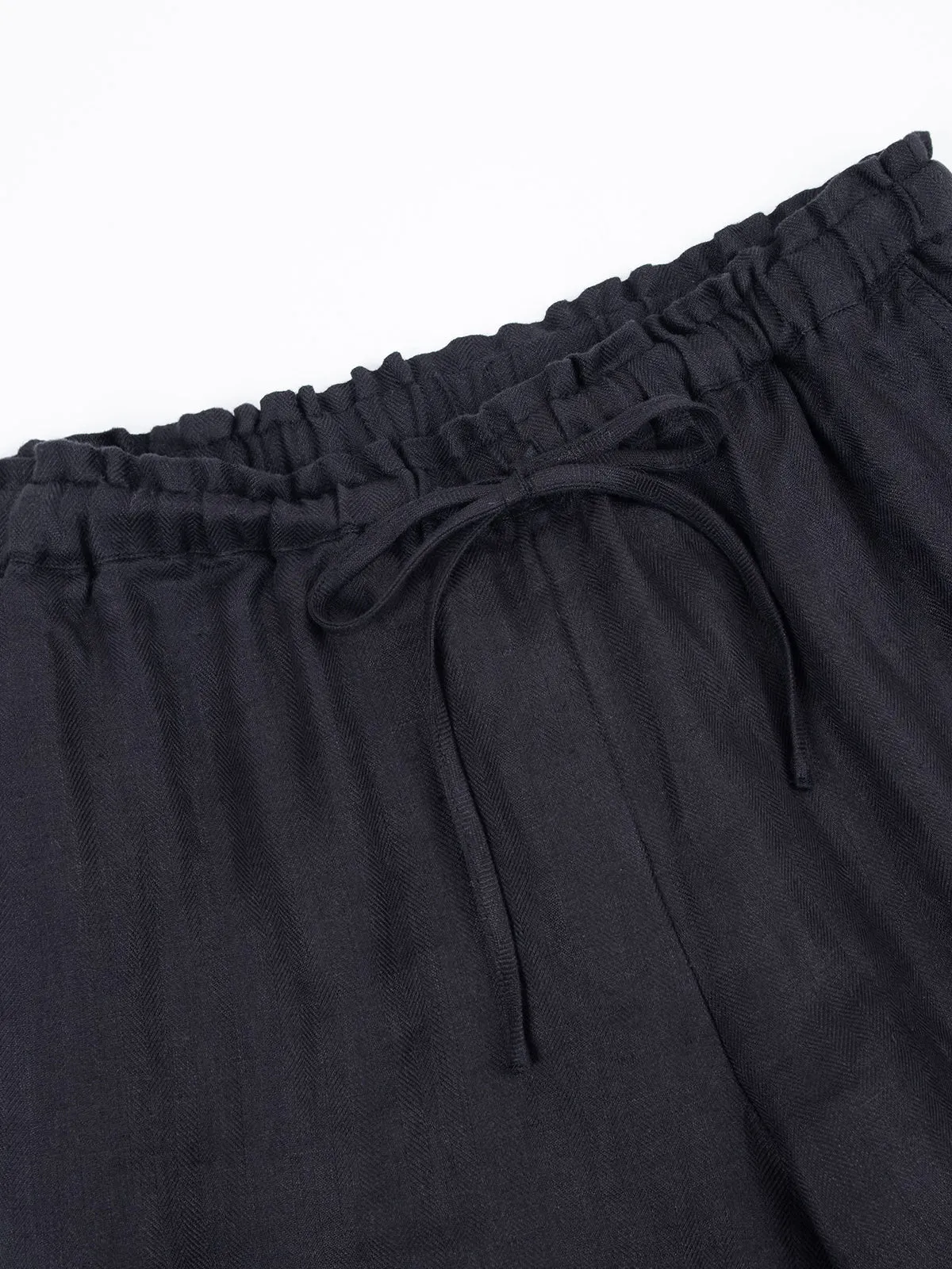 ASOBIO Mid-Rise Loose Straight Linen Pants