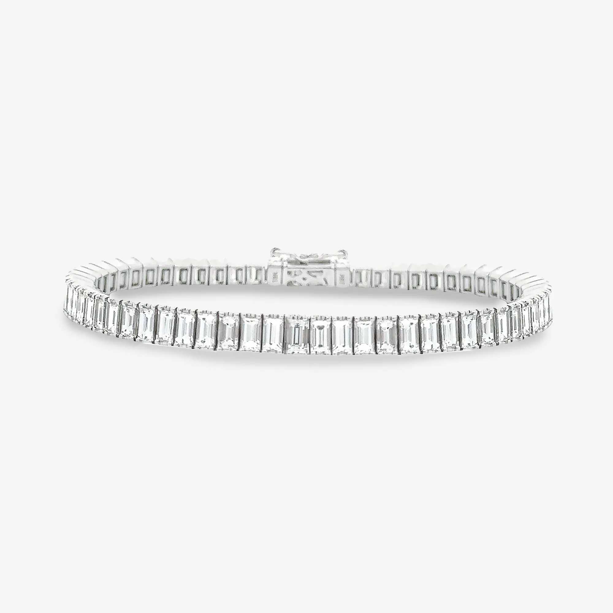 Baguette Cut Classic Diamond Tennis Bracelet