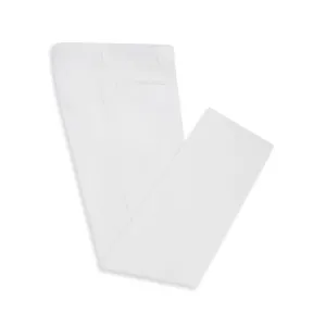 Barney White Twill Cotton Linen Trousers