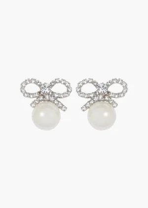 Candace Earrings -- Crystal Pearl