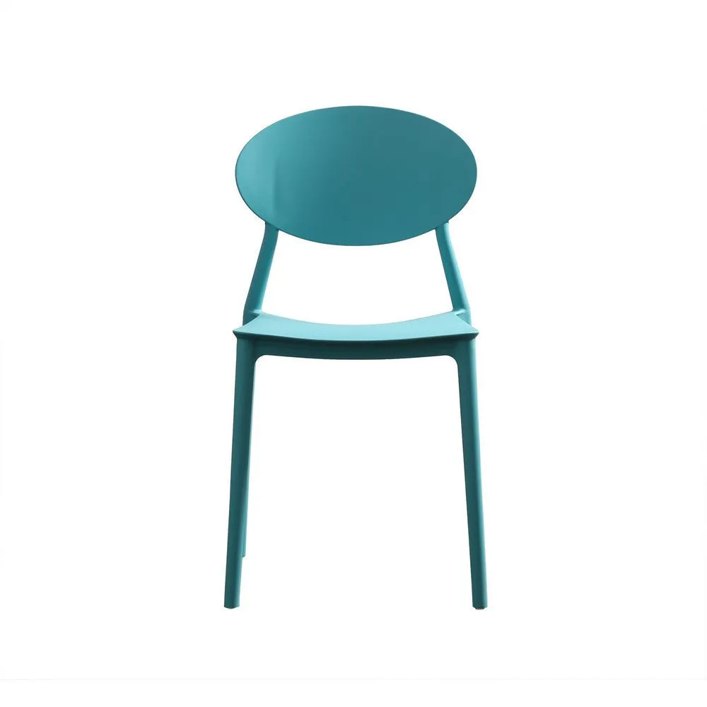Corie Outdoor Patio Chair Set of 2, Midcentury Modern Style, Teal Blue By Casagear Home