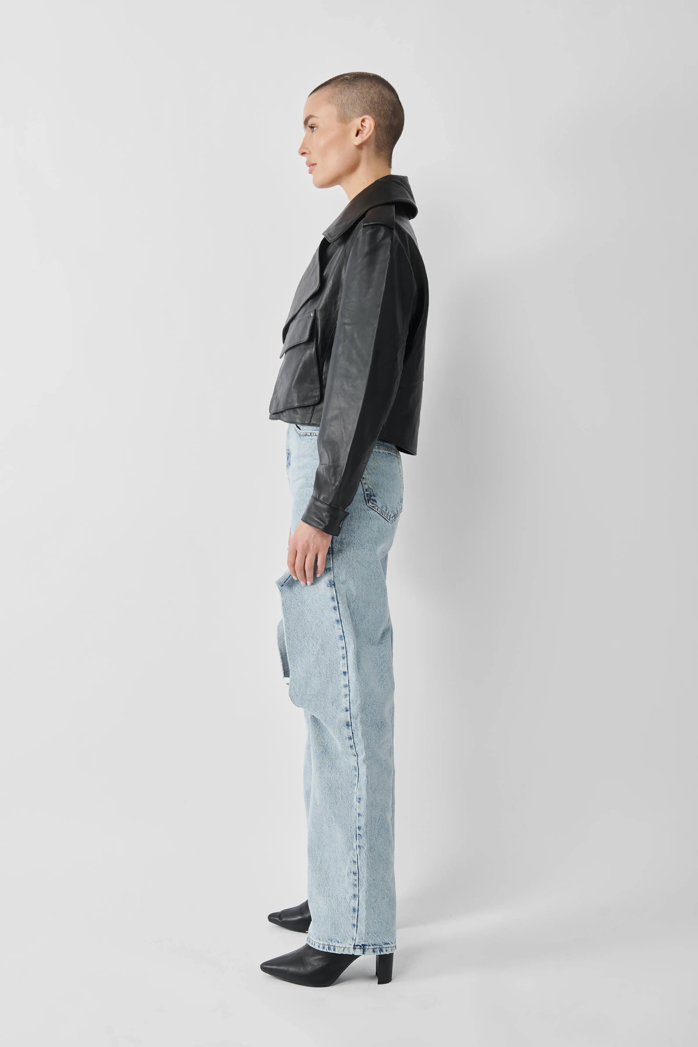 Cropped Blouson Black: Bite Me