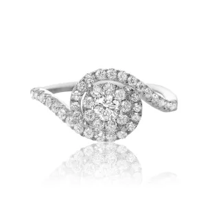 Diamond Bypass Style Engagement Ring