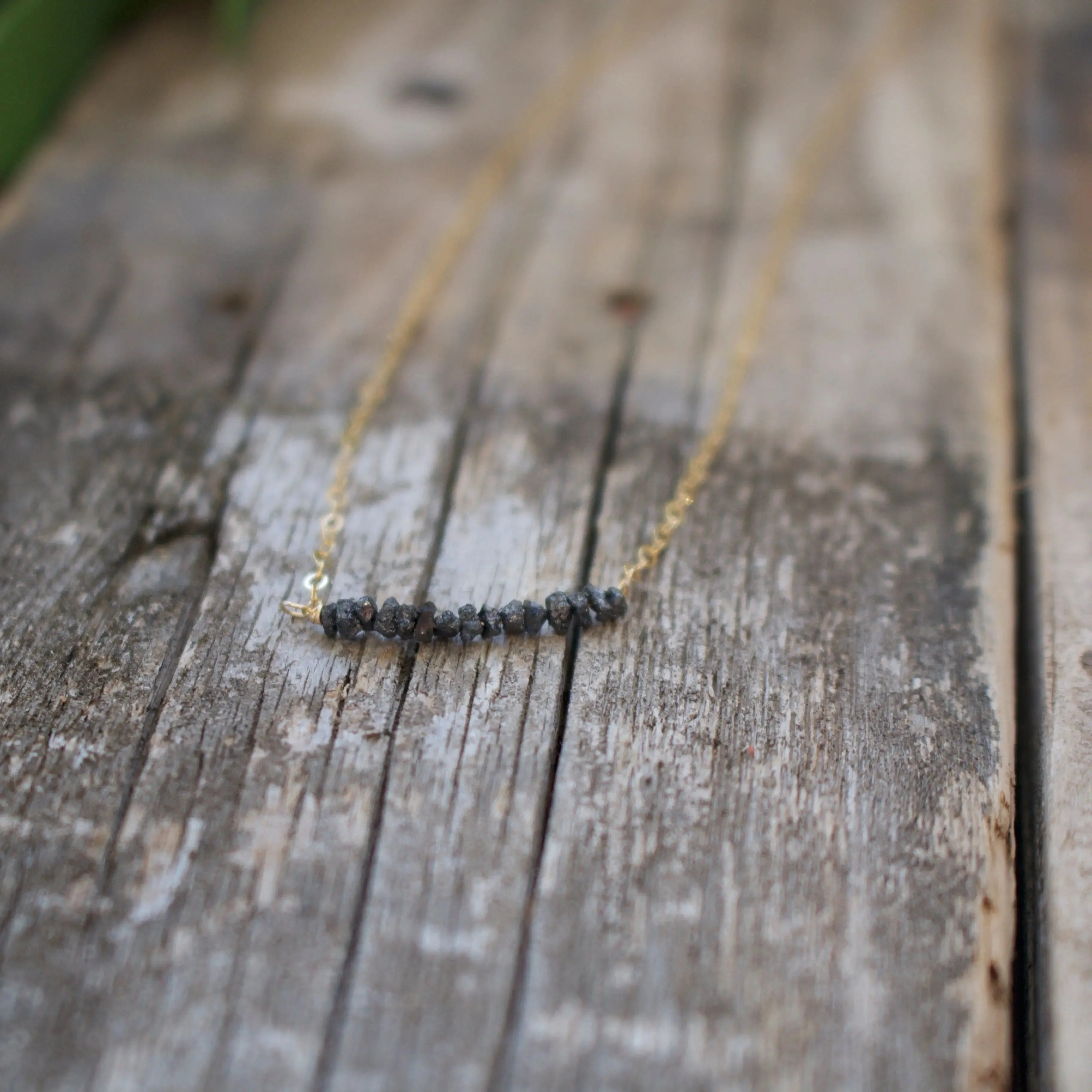 Diamonds In The Raw Sterling Silver Necklace