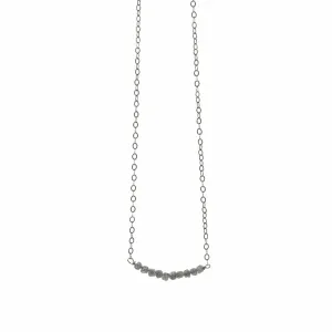 Diamonds In The Raw Sterling Silver Necklace