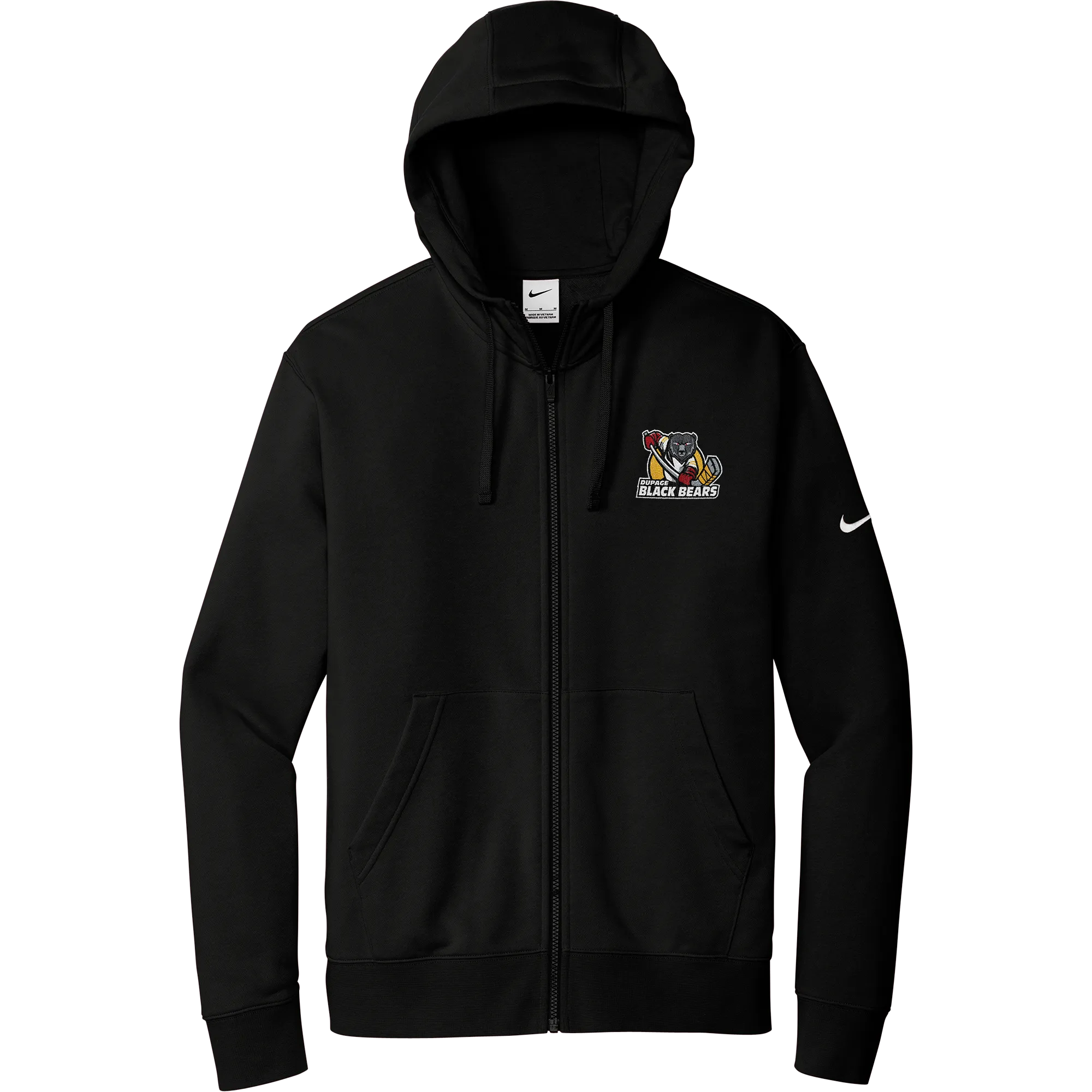 Dupage Black Bears Nike Club Fleece Sleeve Swoosh Full-Zip Hoodie