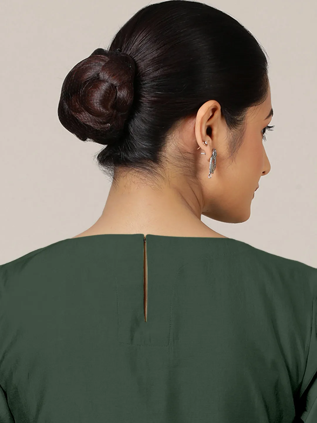 Esha x Rozaana | A Line Kurta in Pine Green with Thread Work | Coords or Only Kurta