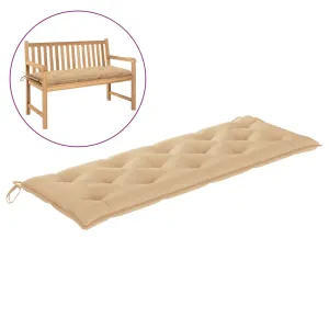 Garden Bench Cushion Beige 150x50x7 cm Fabric