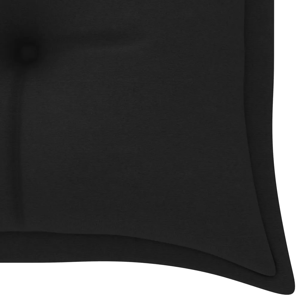 Garden Bench Cushion Black 150x50x7 cm Fabric