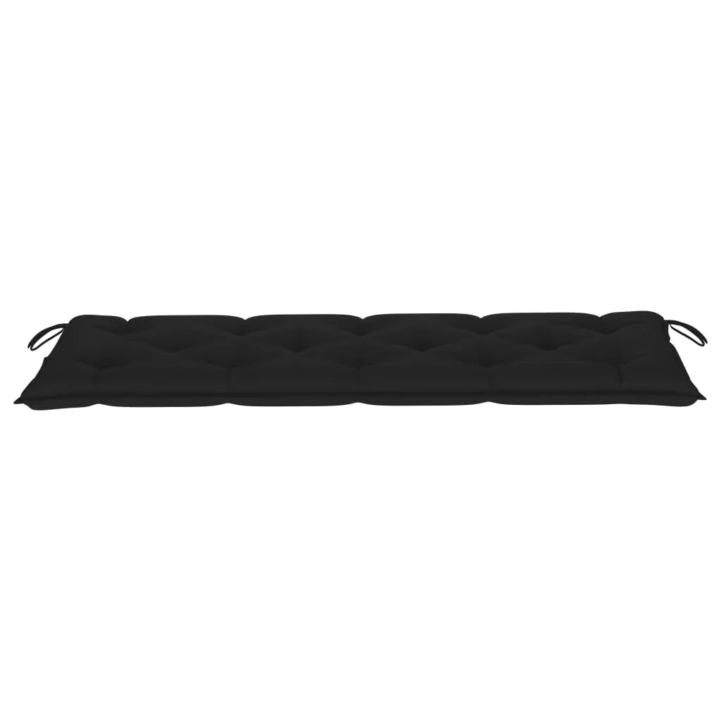 Garden Bench Cushion Black 150x50x7 cm Fabric