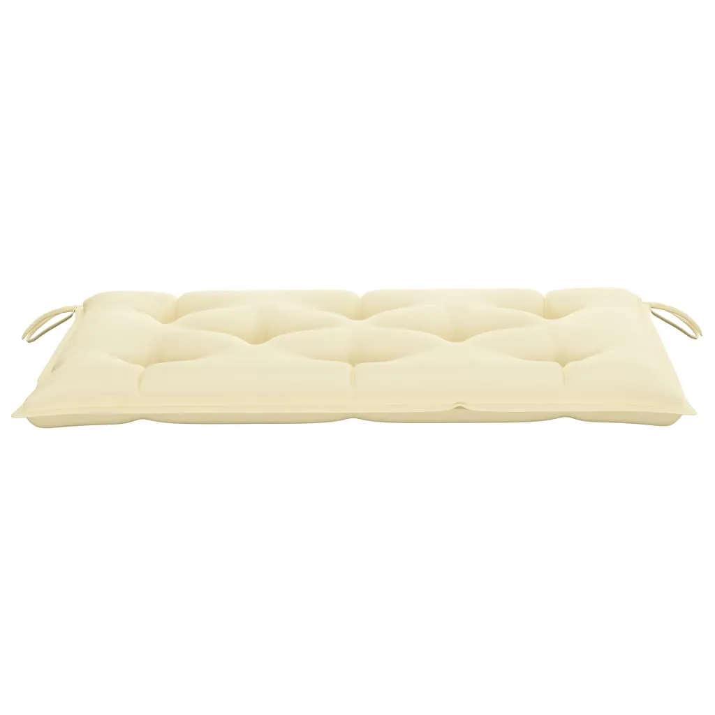 Garden Bench Cushion Cream White 100x50x7 cm Fabric