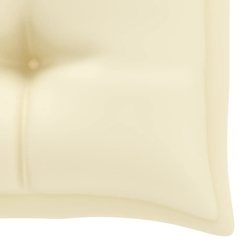 Garden Bench Cushion Cream White 100x50x7 cm Fabric