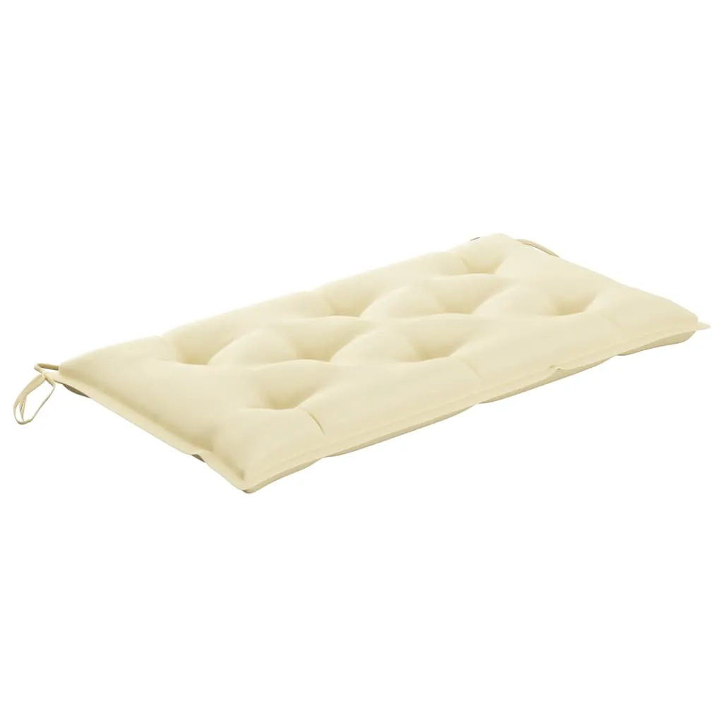 Garden Bench Cushion Cream White 100x50x7 cm Fabric