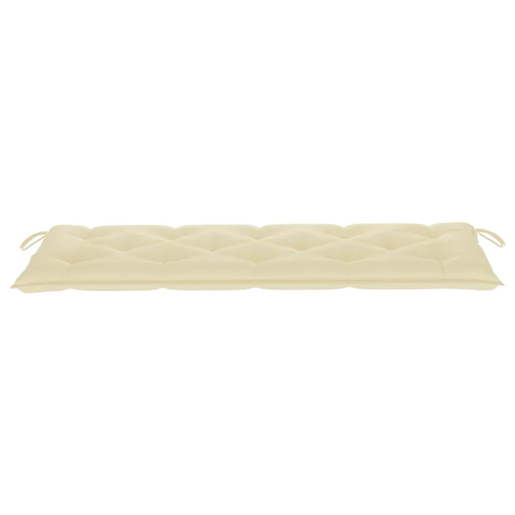 Garden Bench Cushion Cream White 150x50x7 cm Fabric