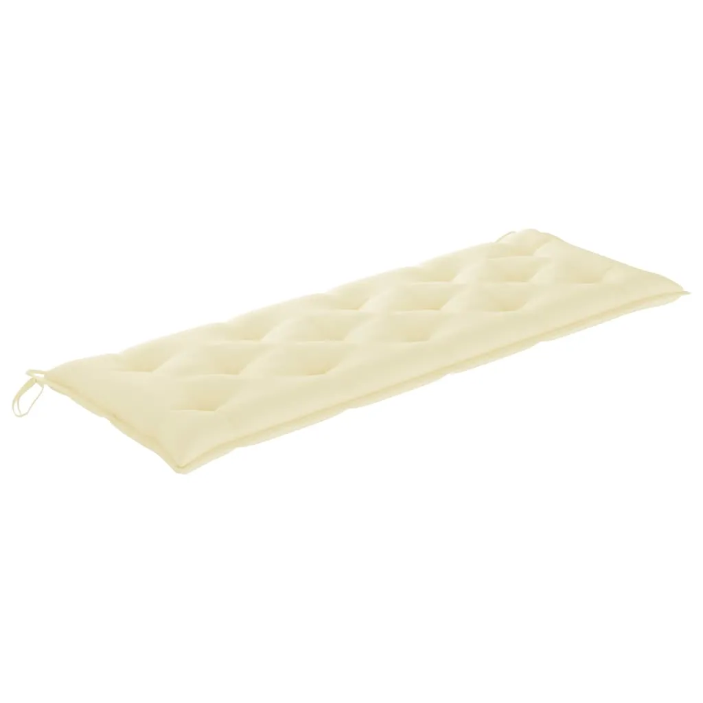 Garden Bench Cushion Cream White 150x50x7 cm Fabric