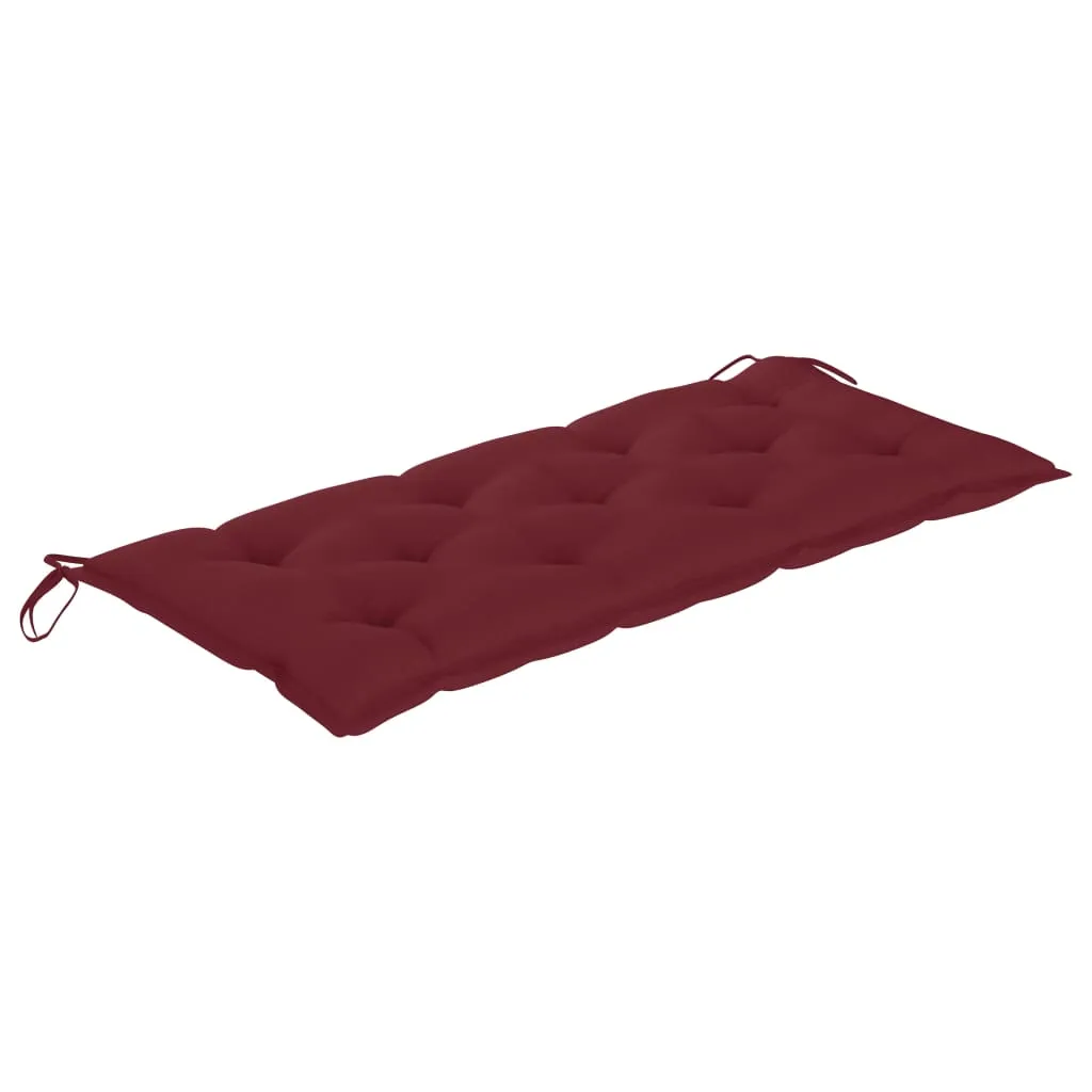 Garden Bench Cushion Wine Red 120x50x7 cm Fabric