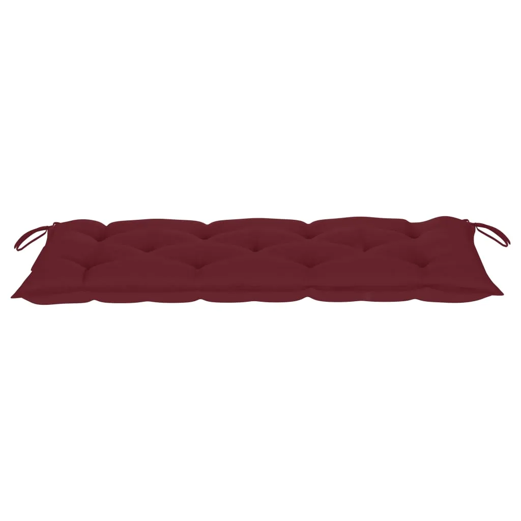 Garden Bench Cushion Wine Red 120x50x7 cm Fabric