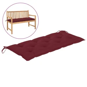 Garden Bench Cushion Wine Red 120x50x7 cm Fabric