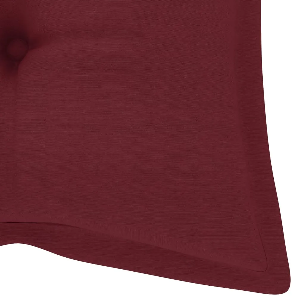 Garden Bench Cushion Wine Red 120x50x7 cm Fabric
