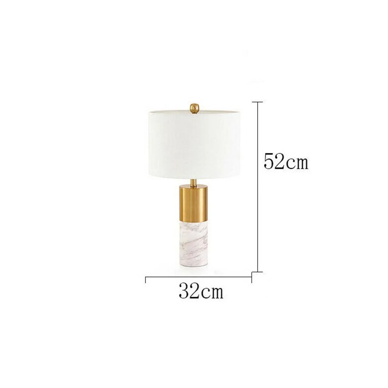 GOLD WITH MARBLE TEXTURE TABLE LAMP
