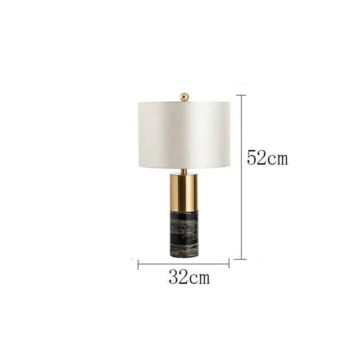 GOLD WITH MARBLE TEXTURE TABLE LAMP