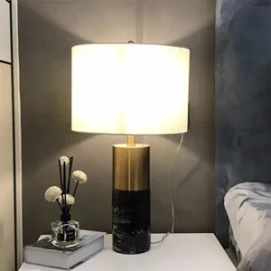 GOLD WITH MARBLE TEXTURE TABLE LAMP