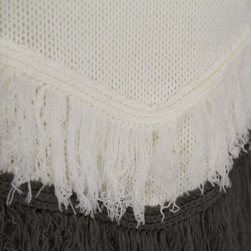 Grayscale Fringe Sweater