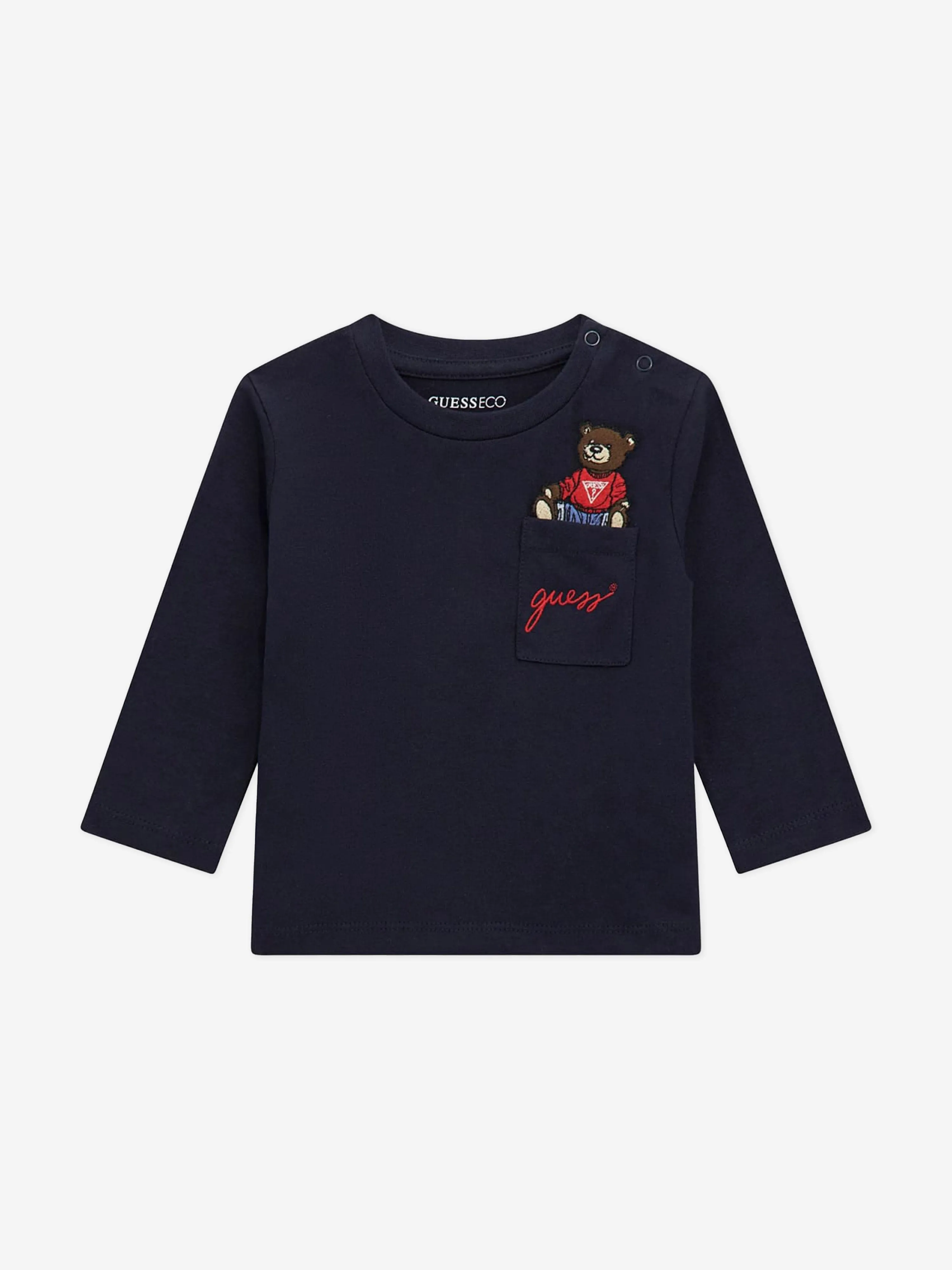 Guess Baby Boys Long Sleeve T-Shirt in Blue