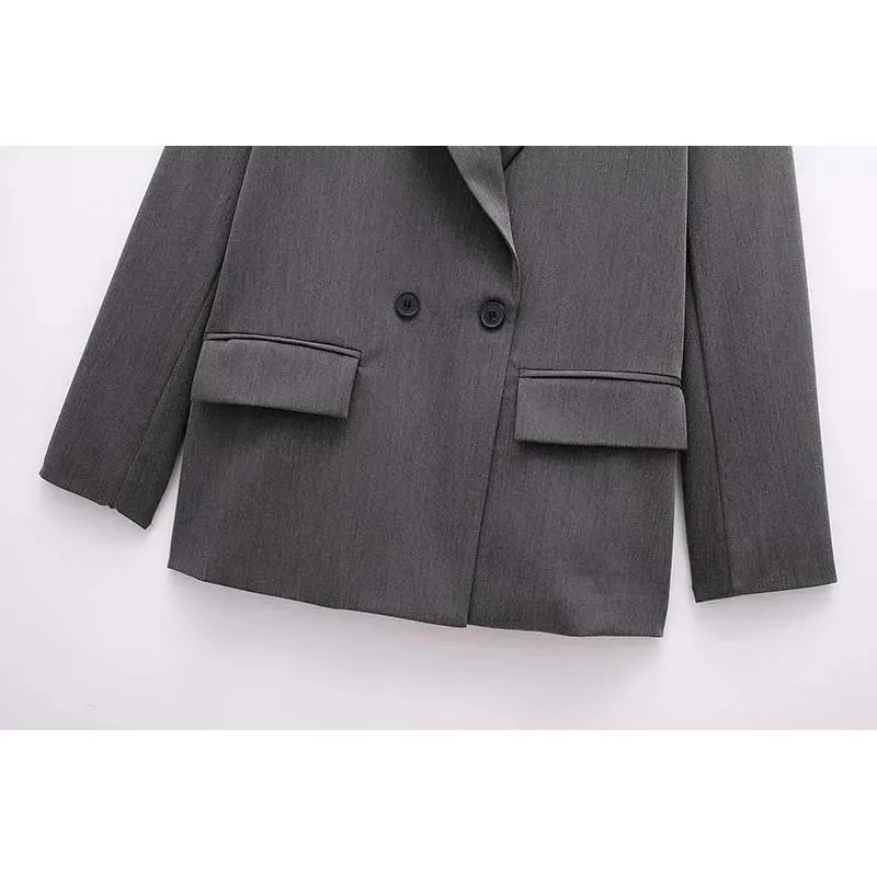 Harper Double-Breasted Suit Jacket  Chic Office Wear & Smart Casual Style Blazer