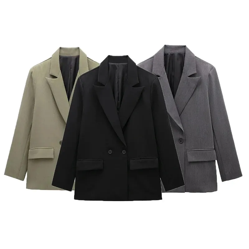 Harper Double-Breasted Suit Jacket  Chic Office Wear & Smart Casual Style Blazer