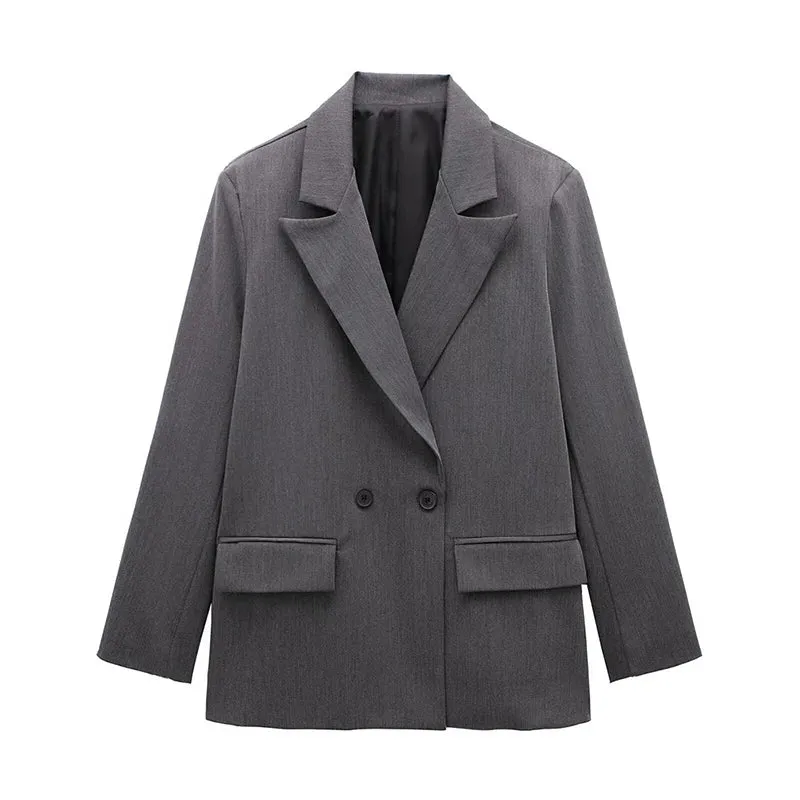 Harper Double-Breasted Suit Jacket  Chic Office Wear & Smart Casual Style Blazer