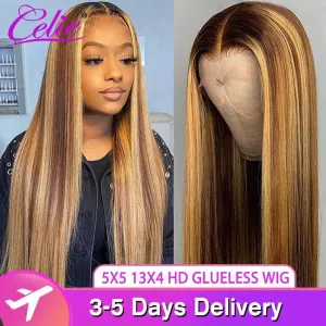 Honey Blond Brazilian Remy Lace Wig – Natural Look & Luxurious Comfort