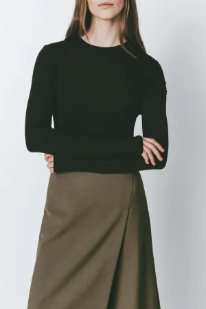 Jaquot Pleated Sleeve Top