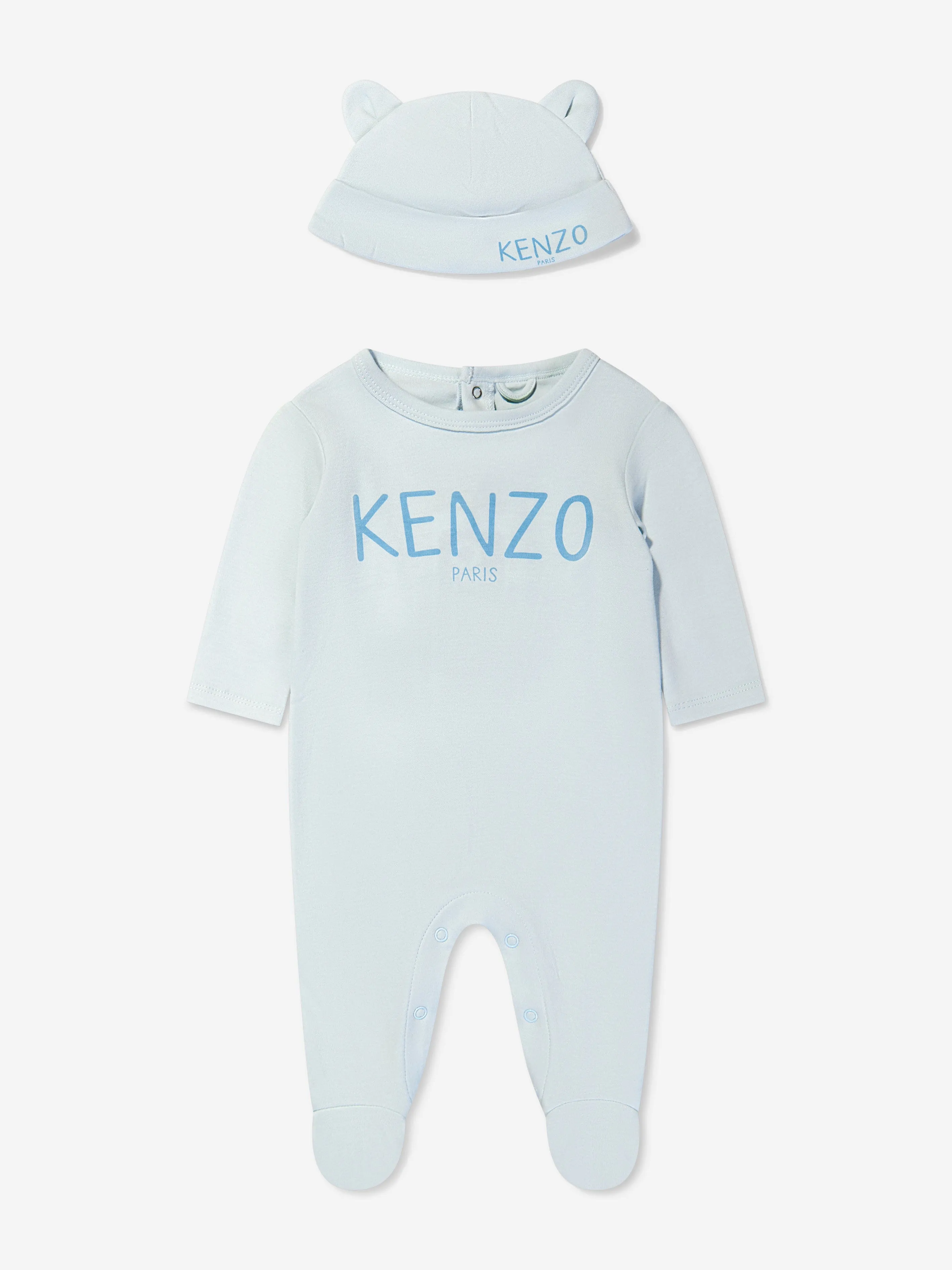 KENZO Baby Boys Organic Cotton 3 Piece Gift Set in Blue