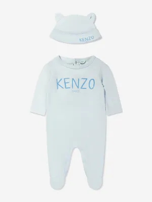 KENZO Baby Boys Organic Cotton 3 Piece Gift Set in Blue