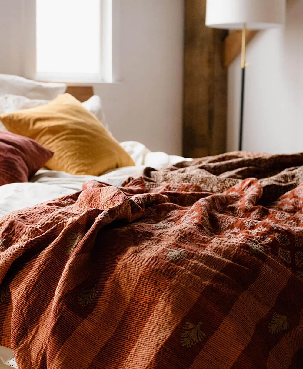 King Kantha Quilt Bedding - No. 230522