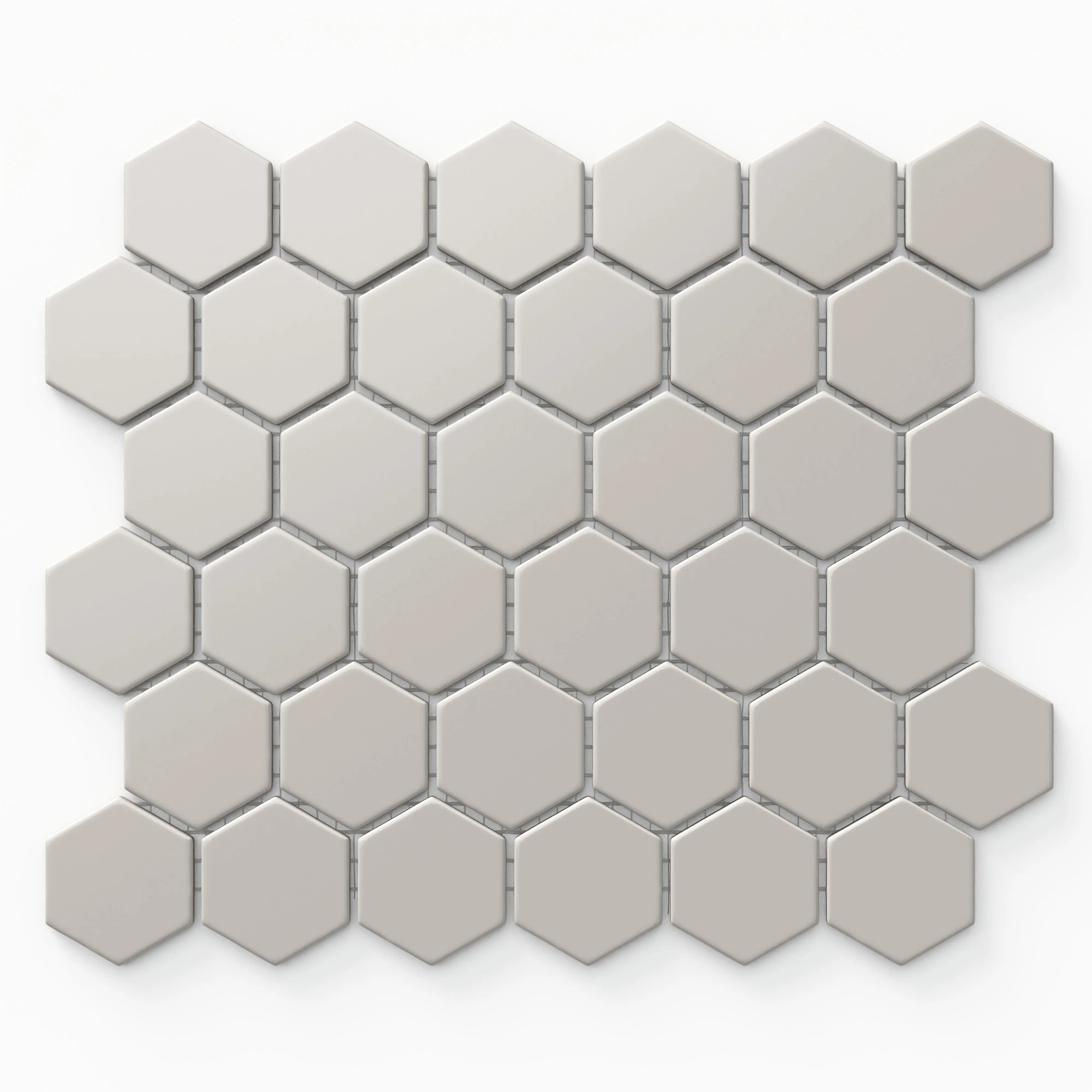 Levi 12x12 Matte Porcelain 2x2 Hexagon Mosaic Tile in Grey