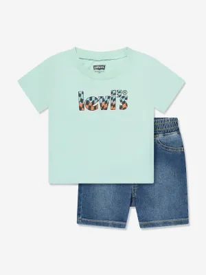 Levi's Wear Baby Boys Logo Denim Set in Green