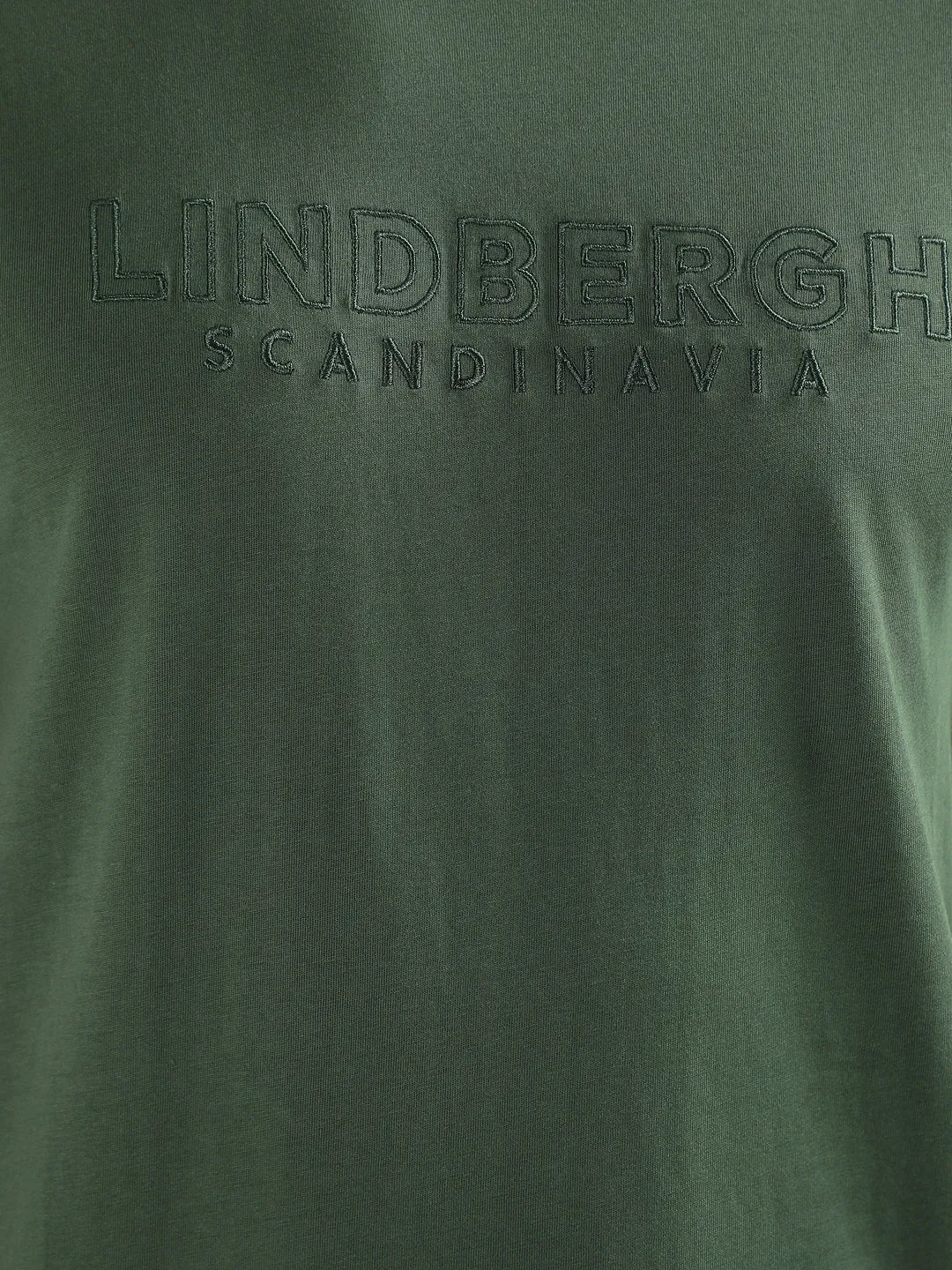 Lindbergh Green Logo Relaxed Fit T-Shirt