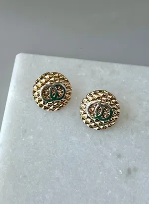 Linked Circle Texture Earrings