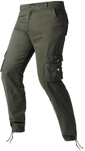 Men's Hiking Tactical Pants Cotton Outdoor Military Combat Cargo Pants Lightweight Slim Fit Slacks Tapered Trousers