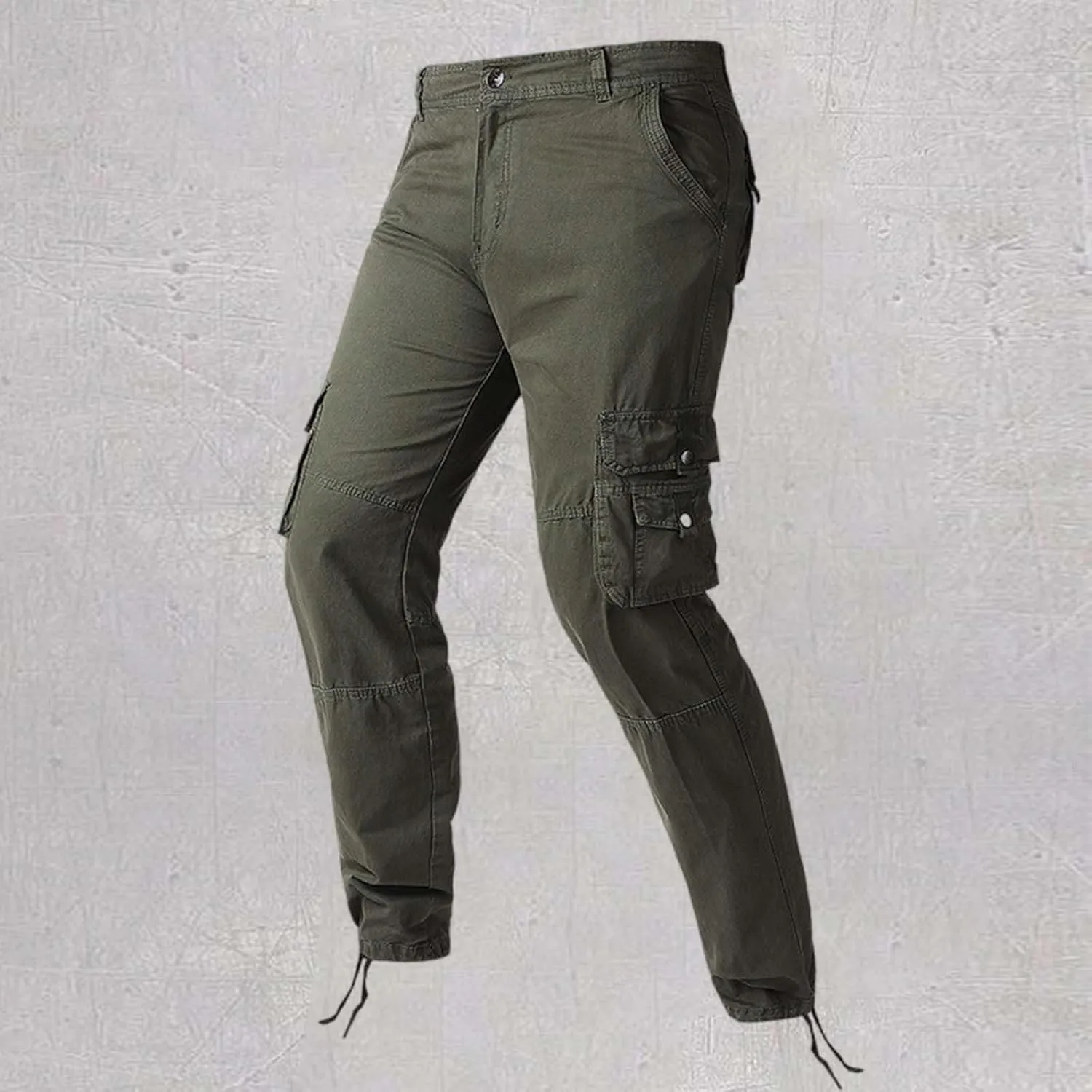 Men's Hiking Tactical Pants Cotton Outdoor Military Combat Cargo Pants Lightweight Slim Fit Slacks Tapered Trousers